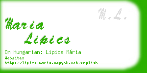 maria lipics business card